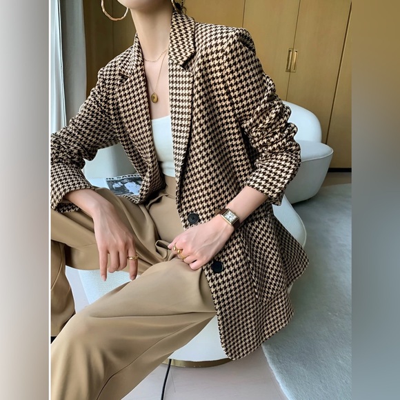 NWT Commense Houndstooth Belted Blazer – XL - Picture 3 of 4